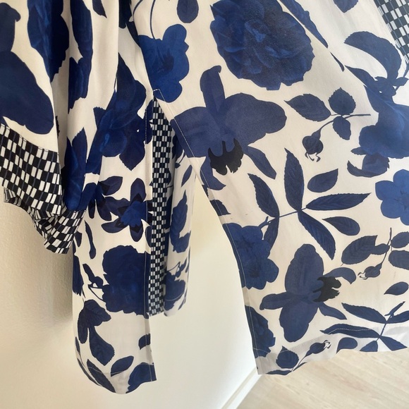•CAbi• Blue & white botanical open front kimono - Picture 8 of 8